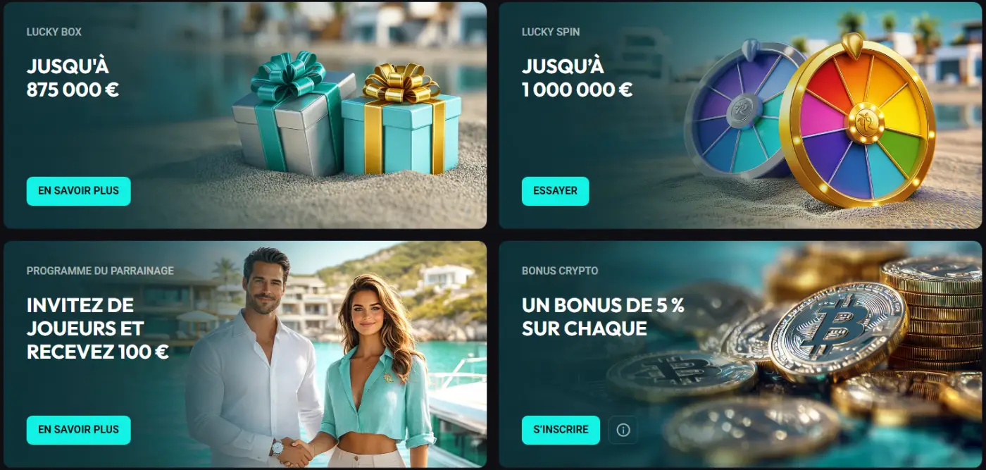 BetRiviera Casino Bonus crypto et programme VIP